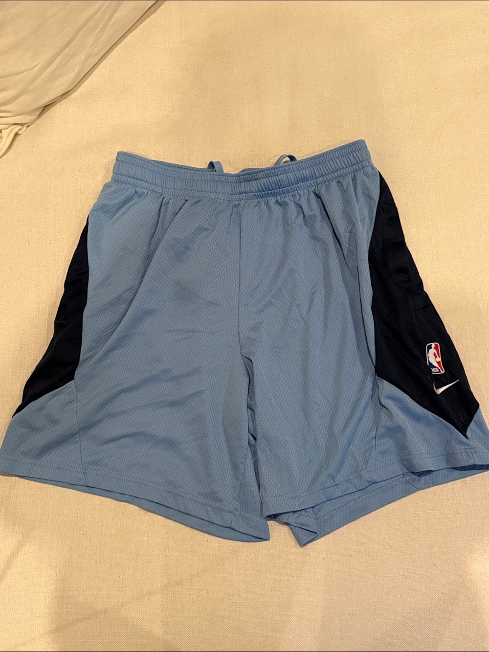 Nike Light Blue Men's Athletic Shorts with Navy Panels